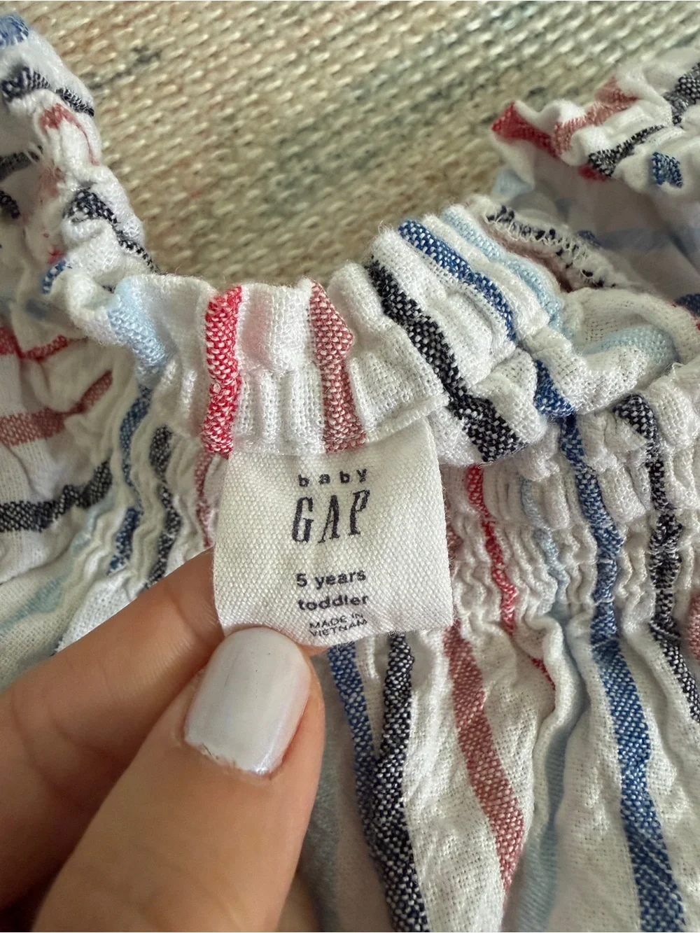 Baby Gap Striped Linen Blend Top Size 5